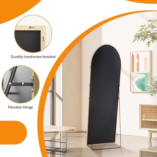 16"x59" Arched Mirror Full Length, Upgraded Body Wall Mirrors - Image 5