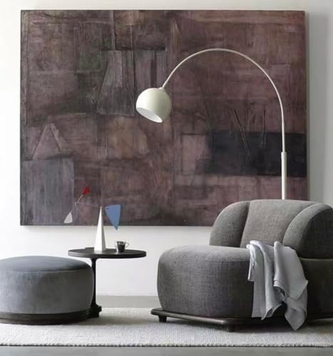 Modern Arc Floor Lamp with Chrome Dome Shade, Stainless Steel and Marble Base, Height Adjustable 152-195cm, for Living Room Bedroom Study (White) - Image 2