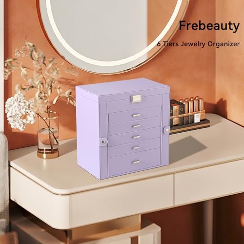 Frebeauty 6-Layer Jewelry Box for Women,Large Jewelry Organizer with Drawer - Image 2