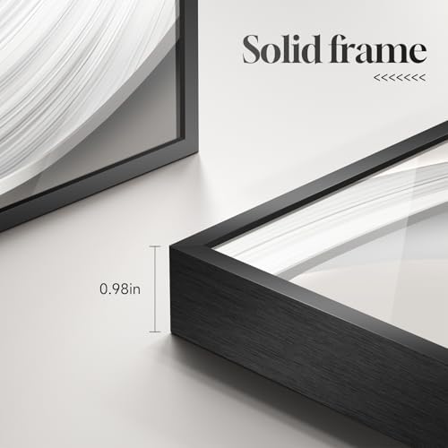 Large Framed Silver White Abstract Wall Art for Living Room, Vertical 30x60 - Image 5