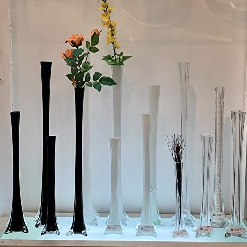 WGV Eiffel Tower Vase Bulk, Open 1", Height 20", (Multiple Sizes Choices) Clear Glass Floral Container with Sturdy Base, Flower Centerpiece for Wedding Event Home Decor, Arts Crafts, 12 Pieces - Image 7