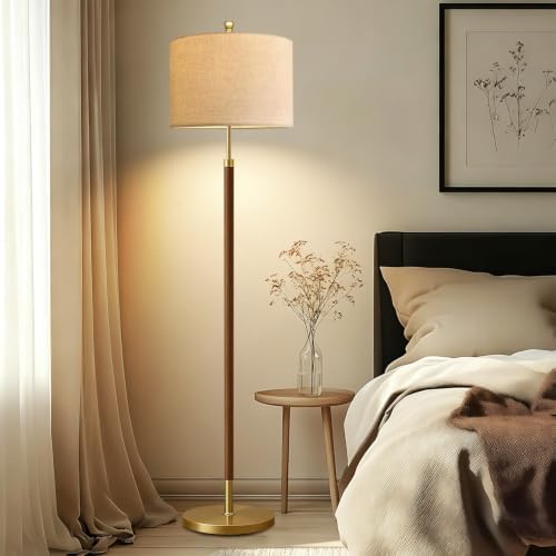 Wood Floor Lamps for Living Room Farmhouse Floor Lamp with Remote Control,Dimmable Vintage Floor Lamp Mid Century Modern Standing Lamp with 3 Color Temperature Tall Floor Lamps For Bedroom Corner - Image 6