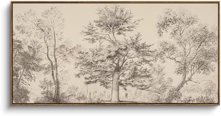 InSimSea Extra Large Framed Vintage Wall Art, Sketch Tree Prints,24x48inch by InSimSeaArt