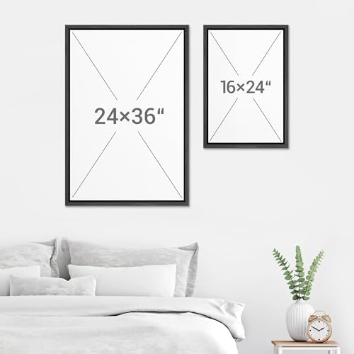SIGNWIN Framed Canvas Print Wall Art Set Neutral Beach Wildlife Illustrations Modern Art Rustic Ultra for Living Room, Bedroom, Office - 16"x24"x2 BLACK - Image 6