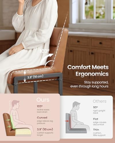VASAGLE Bar Stools Set of 2, Counter Height Chairs with Backs, 26.4-Inch - Image 3