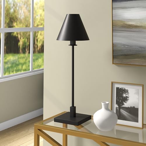 Henn&Hart 28" Modern 1-Light Table Lamp, Black - Image 2