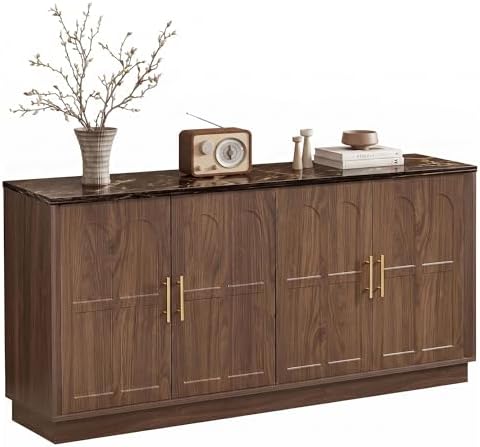 66.5" Sideboard Buffet Cabinet with Storage, Modern Credenza by Home