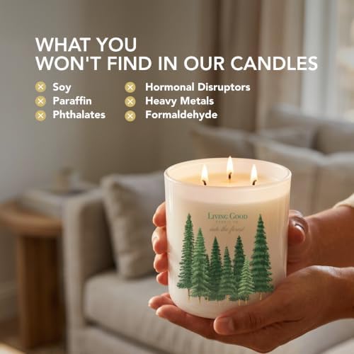 Eucalyptus & Pine Essential Oils Beeswax Candle - Fresh Forest, 90+ Hr - Image 7