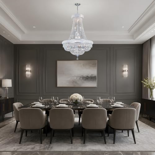 Chrome Crystal Chandeliers for Dining Room，28-Lights D30 Inch - Image 2