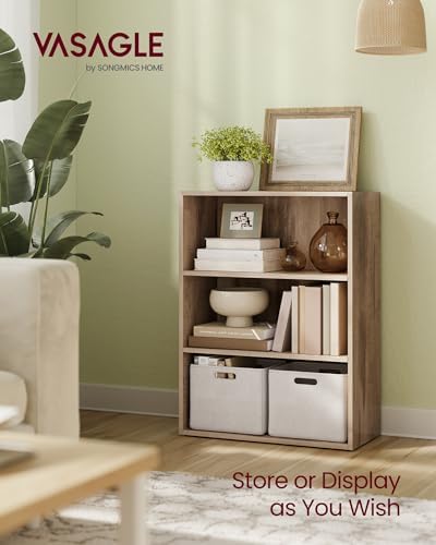 VASAGLE 3-Tier Bookshelf, Storage Organizer, 23.6 x 9.4 x 32 Inches - Image 3