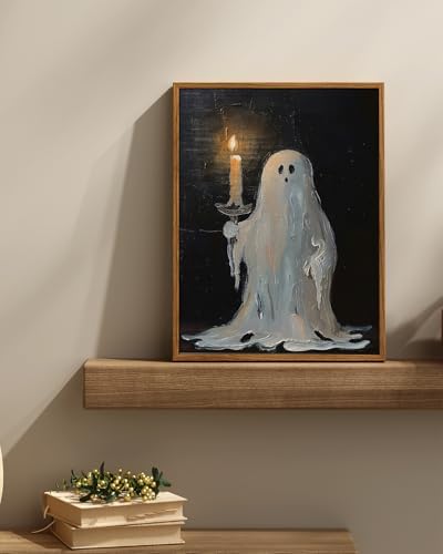 InSimSea Vintage Halloween Decor, Ghost Picture, Framed Art, 16x12in - Image 2