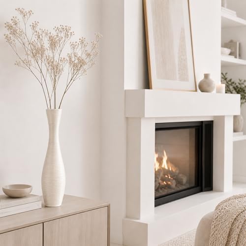 Leewadee Large Floor Vase 20 inches Polyresin for Pampas Grass, Dried Flowers - Image 5