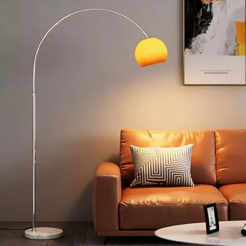 Burnt Orange Arc Floor Lamp for Living Room,Mid Century Modern - Image 3