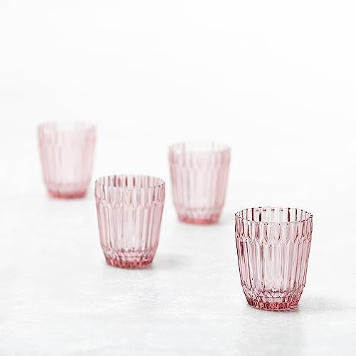 Fortessa Archie Glass Drinkware, Double Old Fashioned (Set of 6), 12.5 Ounce, Pink - Image 2