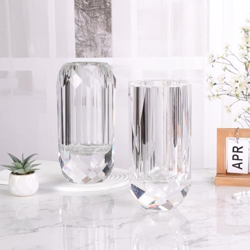 KAMMAK Glass Vase, Transparency Hand Blown Decorative Vase - Image 5