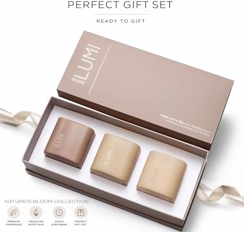 Set of 3 Premium Scented Soy Candles Gift Set | Nature's Bloom Collection - Gardenia, Hilton Garden and Rose & Oud | Crackling Wood Wick | Luxury Candles for Relaxation, Home Décor, Gifts | 9.8oz Each - Image 3