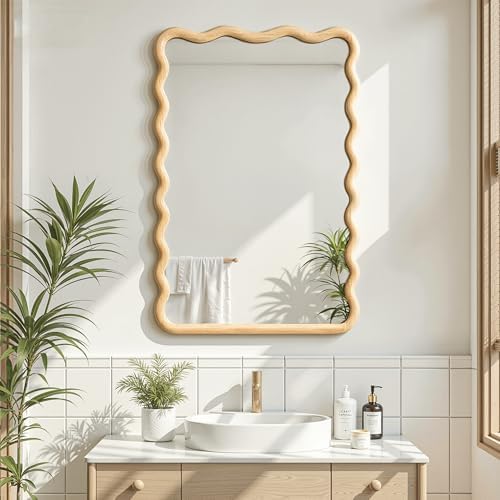 Wavy Mirror for Wall, 36"x24" Bathroom Vanity Mirror - Image 2