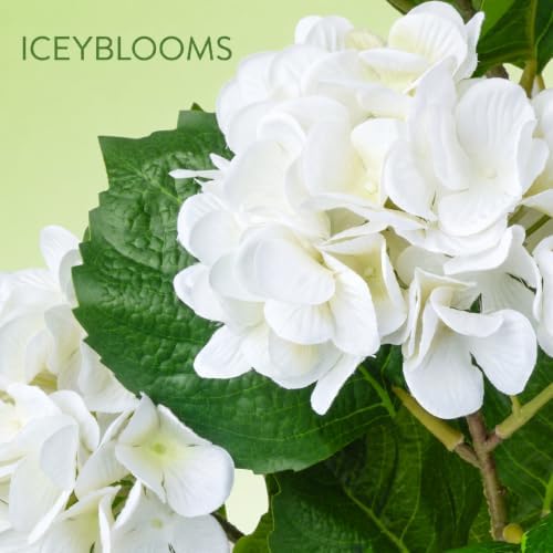 Faux Hydrangea Tree 2 Pack, 3FT White Artificial Flowering Plant - Image 2