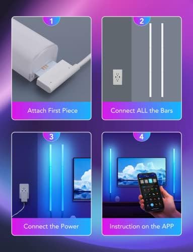 Govee Glide Wall Lights, Smart Gaming Light Bar, Works with SmartThings - Image 5