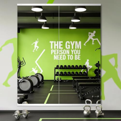 FICTOR Home Gym Mirror for Wall, 60"x25"x2 PCS Workout Mirrors for Home Gym by FICTOR