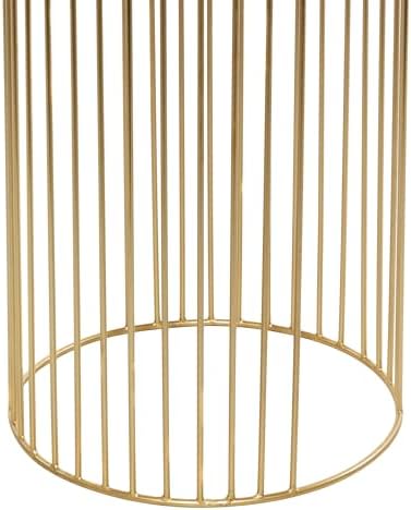 Deco 79 Metal Indoor Outdoor Planter Set of 3, 24", 20", 16"H, Satin Gold - Image 2