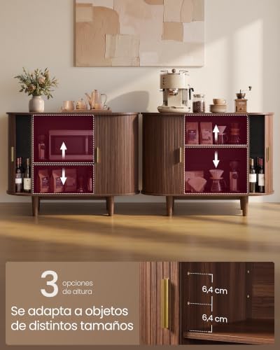 VASAGLE Storage Cabinet, Sideboard with Adjustable Shelves - Image 4