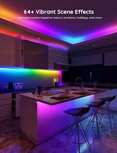 Govee 32.8ft RGBIC LED Strip Lights, Work with Alexa and Google Assistant - Image 2