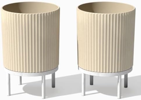 Veradek Demi Series Raised Planter - Round Planter with Stand by VeradekOutdoor