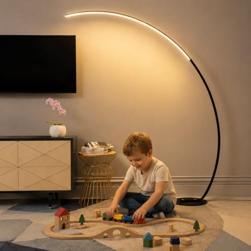 LED Floor Lamps for Living Room with 3 Color Temperatures, Super Bright 2500LM Arc Floor Lamps, Modern Standing Tall Lamp with Remote Control Reading Floor Lamp for Bedroom Office Classroom - Image 7
