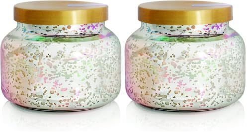 Capri Blue Mercury Iridescent Scented Candles for Home - Long Lasting Decorative Jar Luxury Candles - Gifts for Women & Men - Soy Wax Blend - (Havana Vanilla, 28 oz) (Pack of 2) by Unknown