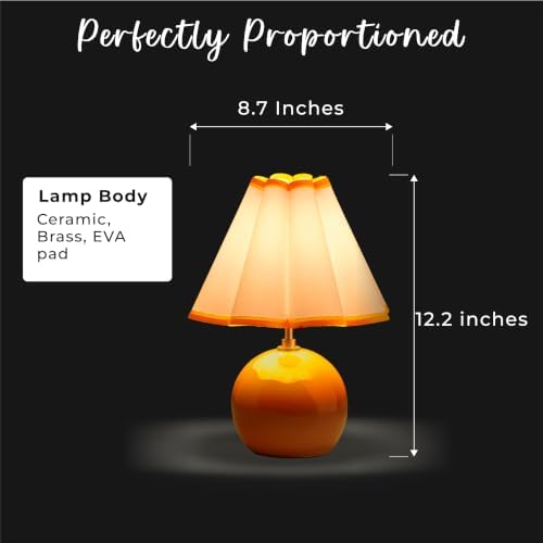 Pooky Lighting Cecily Rechargeable Ceramic Table Lamp 15" - Cordless Lamp - Image 7