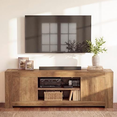 VASAGLE TV Stand with Storage, Farmhouse Entertainment Center for 80'' TV by VASAGLEbySONGMICSHOME