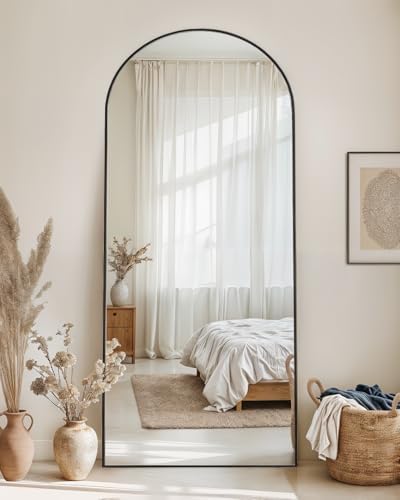 62"x41" Arched Full Length Mirror with Stand,Full Body Floor Mirror - Image 2