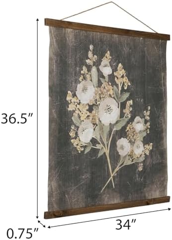 Hobby Lobby Vintage Floral Tapestry Wall Decor, 36.5" H x 34" W x 0.75" D - Image 2