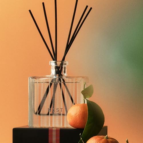 NEST New York Reed Diffuser, Sicilian Tangerine - 5.9 fl oz - Fragrance for Up to 90 Days - Reusable, Refillable Glass Holder - Includes 8 All-Natural Reed Sticks - Flame Free - Image 3
