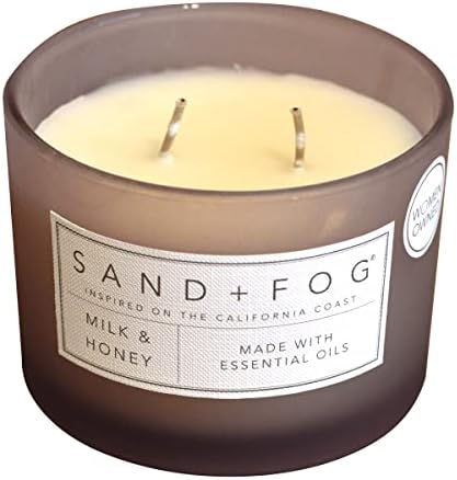Sand + Fog Scented Candle – Milk and Honey – Additional Scents and Sizes – 100% Cotton Lead-Free Wick - Luxury Air Freshening Jar Candles - Perfect Home Decor – 12oz - Image 2