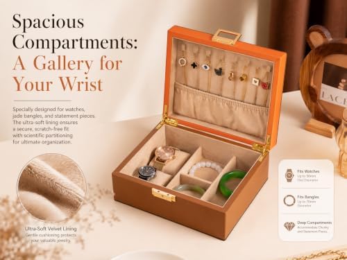 Genuine Leather Jewelry Box Organizer for Women - Image 5