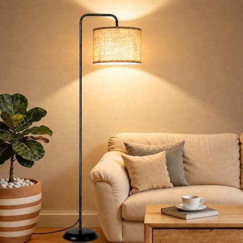 TJOY Floor Lamp, Black Standing Floor Lamp for Living Room with 3 CCT Bulb by TJOY