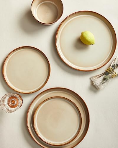 Pokini Ceramic Plates and Bowls Sets for 8, 24pcs Dinnerware Sets, Dish Set - Image 5