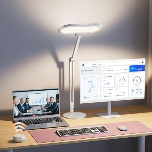 LitONES Premium LED Desk Lamp, Dual-Sided Soft Lighting with Knob Remote by LitONES