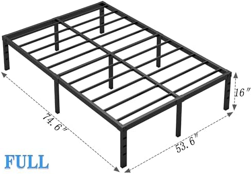 NEW JETO Metal Bed Frame,Full Size Bed Frame with Storage Space,16 Inch - Image 3
