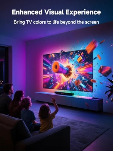 KANTUTOE TV LED Backlight Sync to Screen, 20.34ft LED Lights for 65-100 Inch TVs & PC Monitors, Smart App Control TV Lights that Change with TV, Backlight with Camera, Music Sync Strip Lighting - Image 2