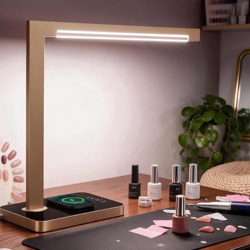 2-Pack Aluminum Desk Lamp with Charging Station,15W Table Lamp - Image 2