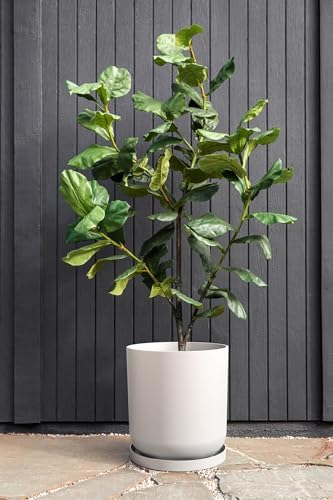 Veradek Mason Series Lima Planter & Drip Tray - Large Round Outdoor Planter - Image 4