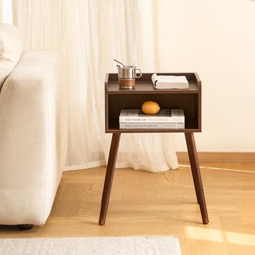 MaxSmeo Small Nightstand, Mid Century Modern Side Table for Small Spaces - Image 6