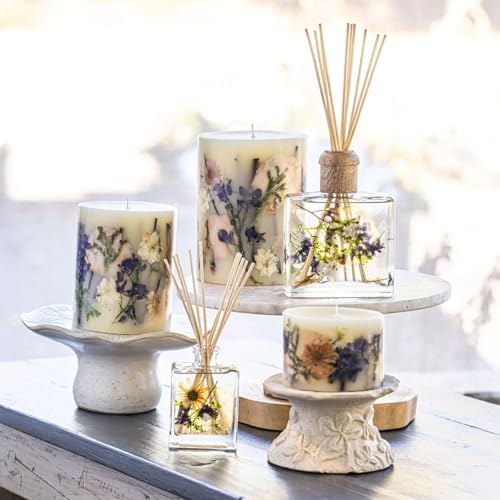 Rosy Rings Botanical Reed Diffuser 4oz - Lasts 4-6 Months Aromatherapy Notes of Cashmere Vanilla Jasmine Lily Sandalwood Apple Long Lasting Floral Luxurious Home Fragrance Decor Gifts (Vanilla Rain) - Image 3