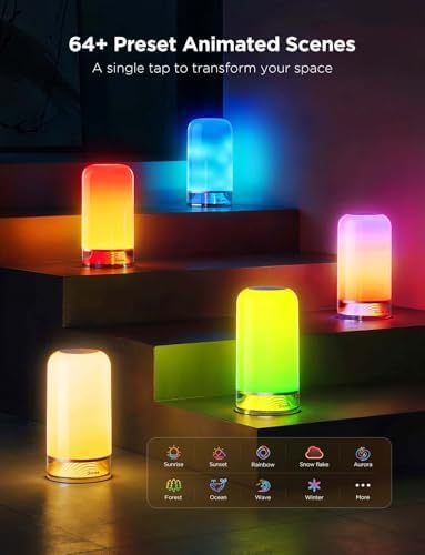 Govee RGBIC Smart Table Lamp 2, Touch Bedside Small Table Lamp (Corded) (Pack of 2) - Image 3