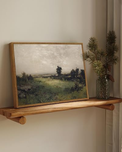 InSimSea Framed Canvas Wall Art Vintage Decor, Wilderness Landscape Painting Pictures for Bedroom Wall Decor, Vintage Wall Art for Living Room, Farmhouse Dining Room Decorations, 12"x16" - Image 2