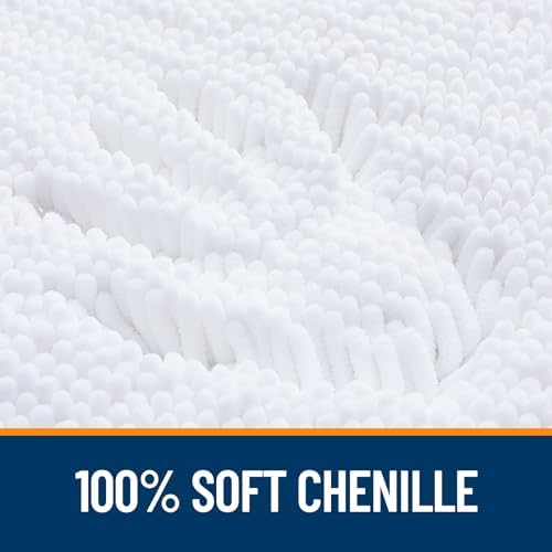 OLANLY Toilet Rugs U-Shaped 24x20, Soft Absorbent Chenille Contour Rugs - Image 3