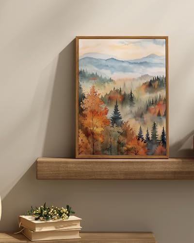 InSimSea Framed Fall Wall Art Vintage Decor, Forest Trees Prints, 12x16In - Image 3